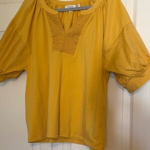 Yellow Chico’s top size 3